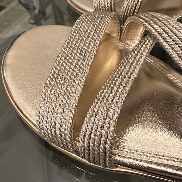 $90 New! Dune London Beautiful Gold Strappy Sandals sz 9 / 39 - Picture 6 of 6